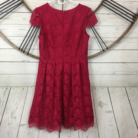 Forever 21 Dresses & Skirts - Forever 21 Dress Size Medium Hot Pink Lace Overlay